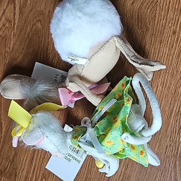 Annalee Egg Gathering Mouse & Annalee Bunny Tail Easter Bundle of 2 Dolls NWT - Picture 9 of 11
